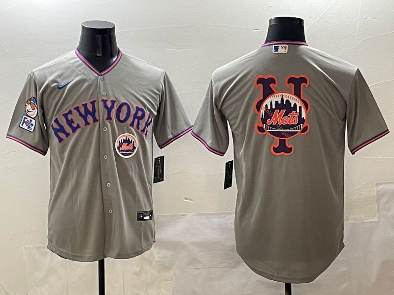 Men New York Mets Blank Grey Second generation 2025 Nike MLB Jersey style 13